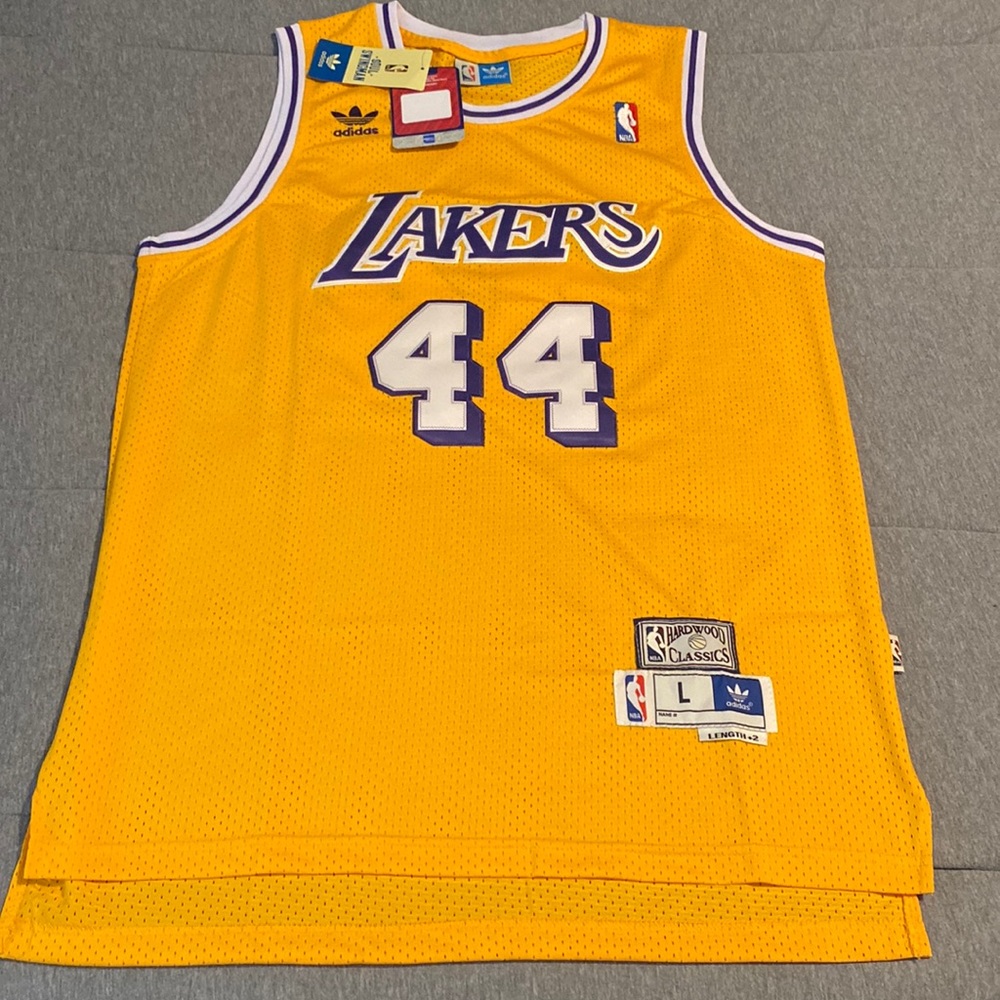 Los Angeles Lakers #44 Jerry West Adidas Hardwood Classics Jersey - Picture 1 of 11